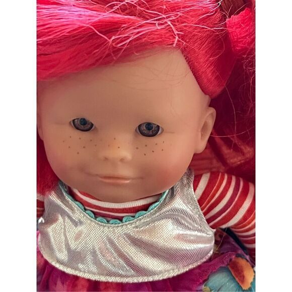 Rare French Corolle Les Dollies Toffee Apple Red Hair Cloth Vinyl Freckle Face 1 - Picture 9 of 11